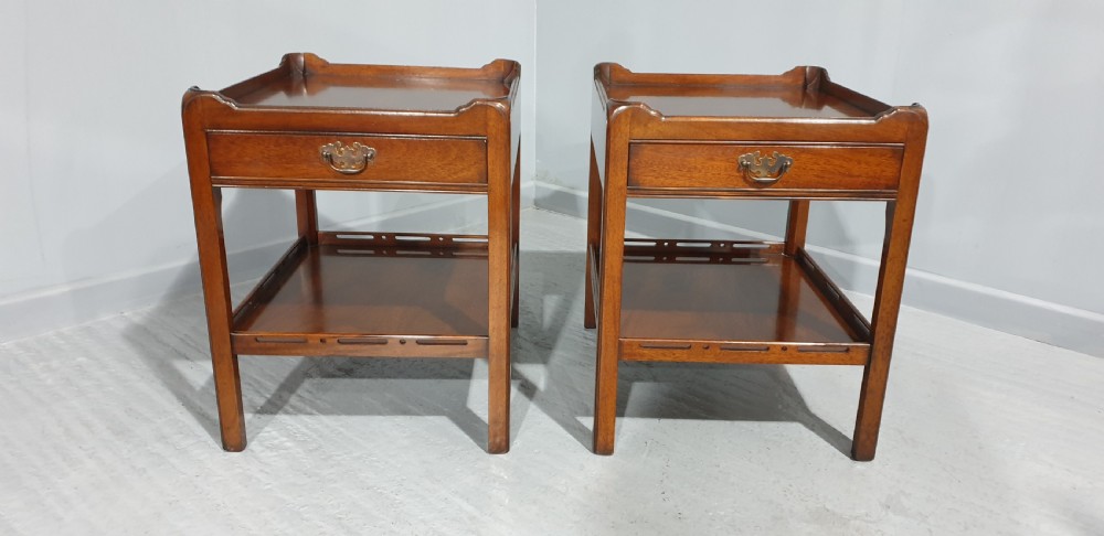 Pair Georgian Bedside Lamp Tables View III