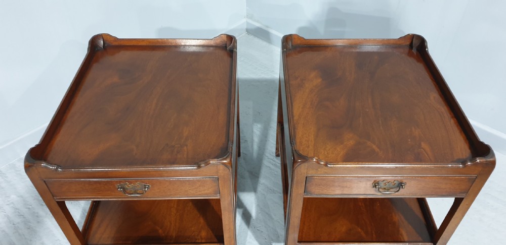 Pair Georgian Bedside Lamp Tables View IV