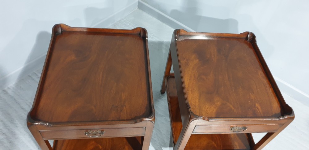 Pair Georgian Bedside Lamp Tables View V