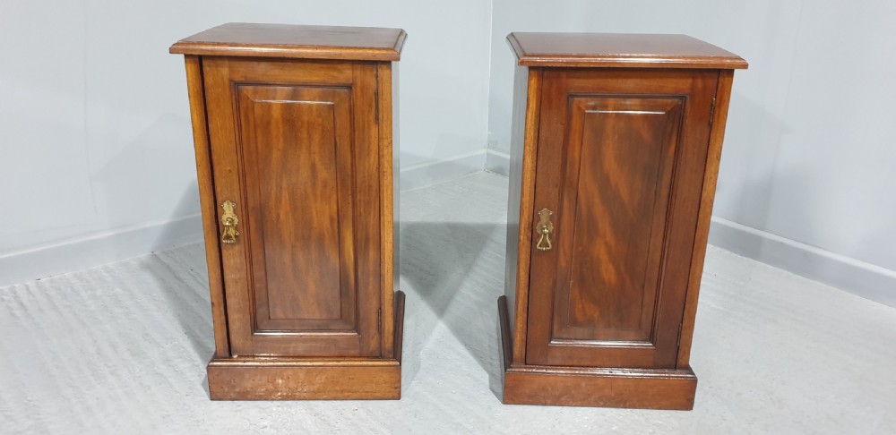 Pair Victorian Mahogany Bedside Cabinets View II
