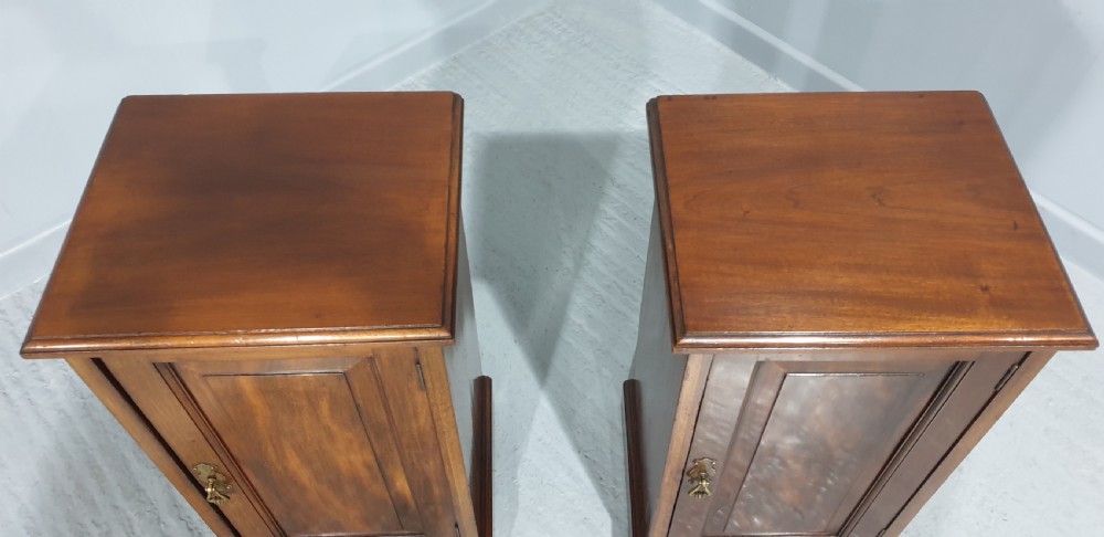 Pair Victorian Mahogany Bedside Cabinets View III
