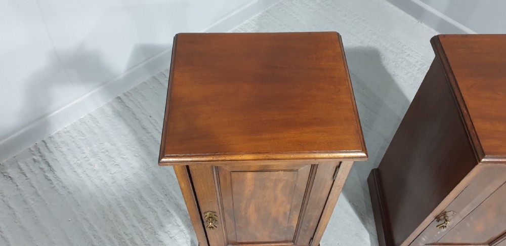 Pair Victorian Mahogany Bedside Cabinets View IV