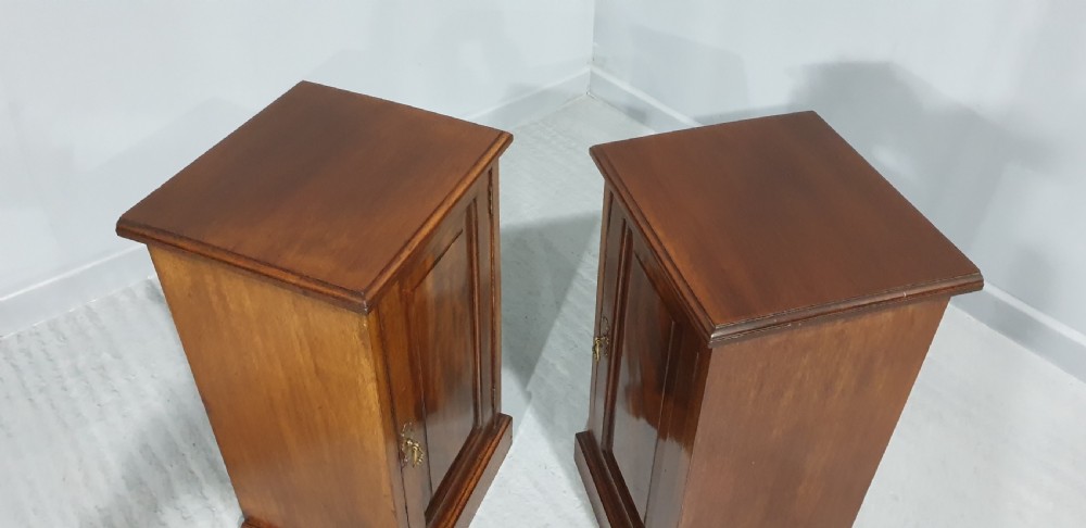 Pair Victorian Mahogany Bedside Cabinets View VII