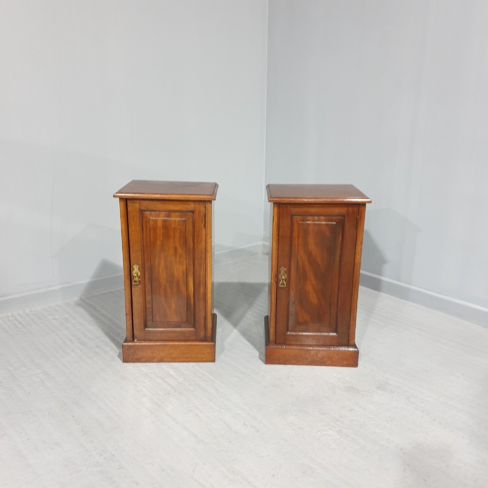 Pair Victorian Mahogany Bedside Cabinets
