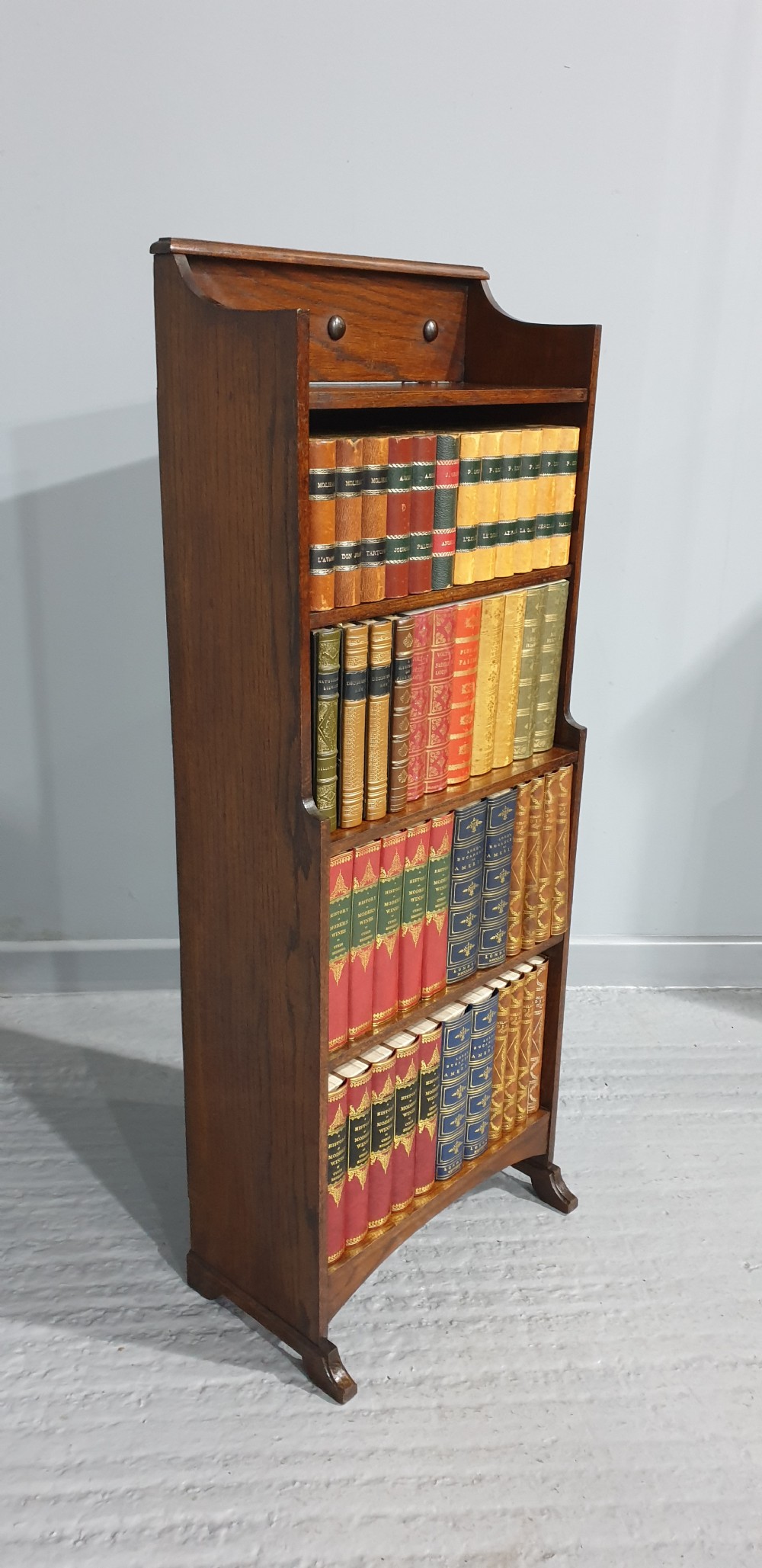 Slim Oak Open Bookcase View III