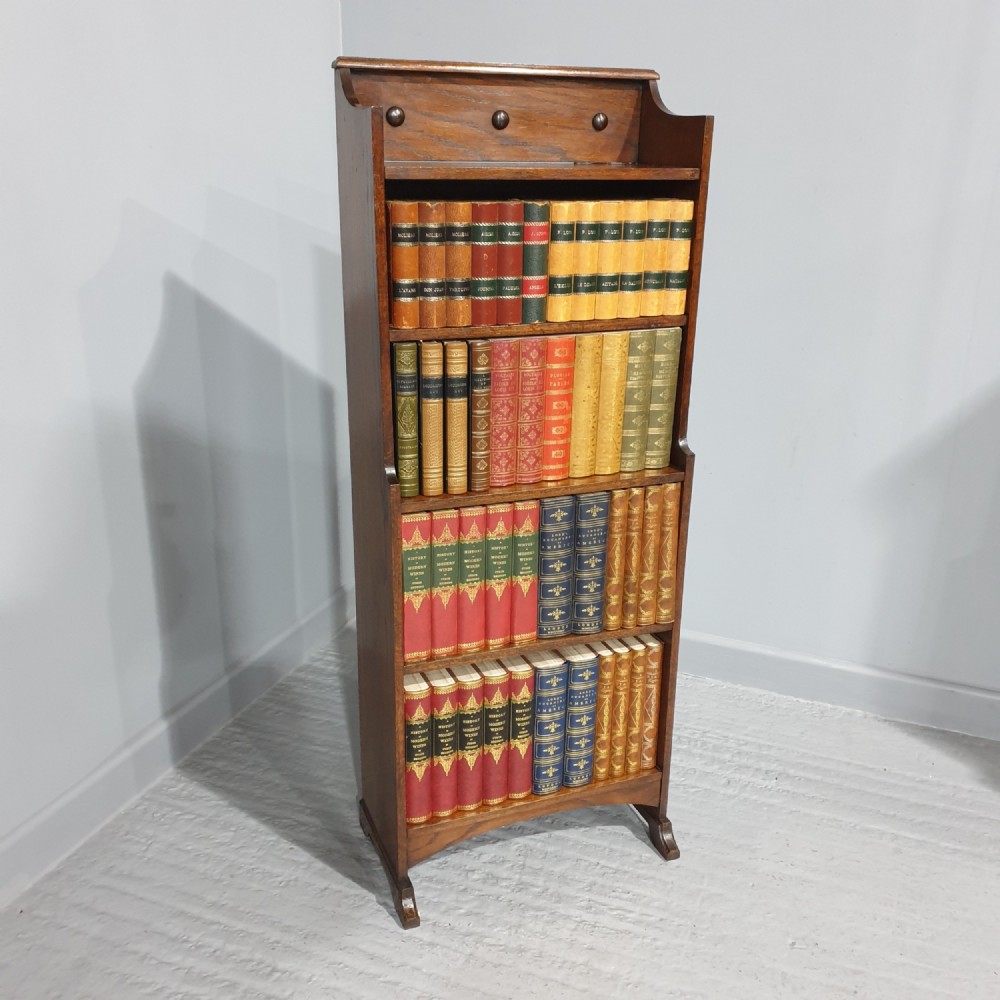 Slim Oak Open Bookcase