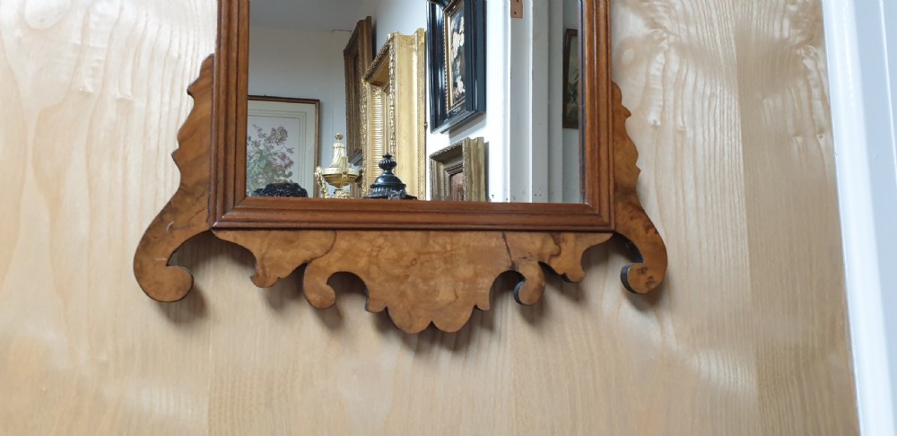 Victorian Burr Walnut Mirror View III