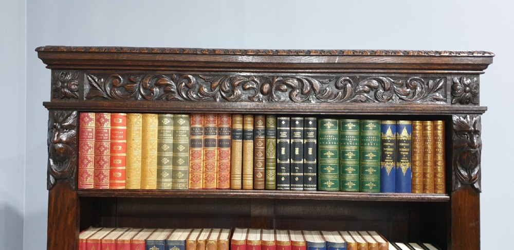 Large Outstanding Open Adjustable Green Man Bookcase View III