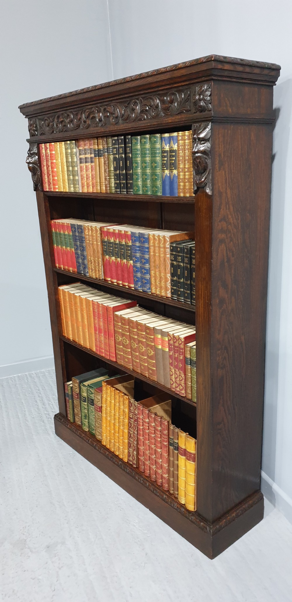 Large Outstanding Open Adjustable Green Man Bookcase View V