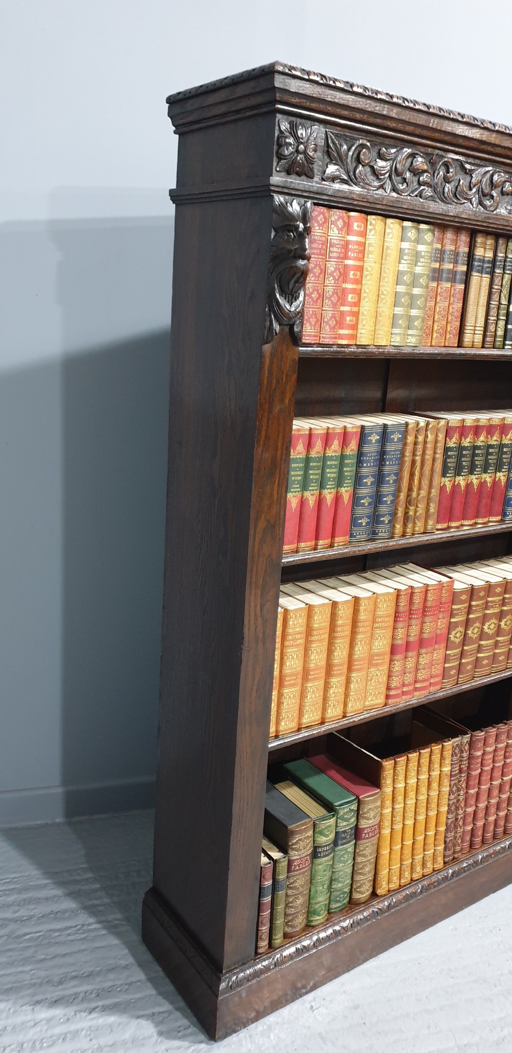 Large Outstanding Open Adjustable Green Man Bookcase View VI