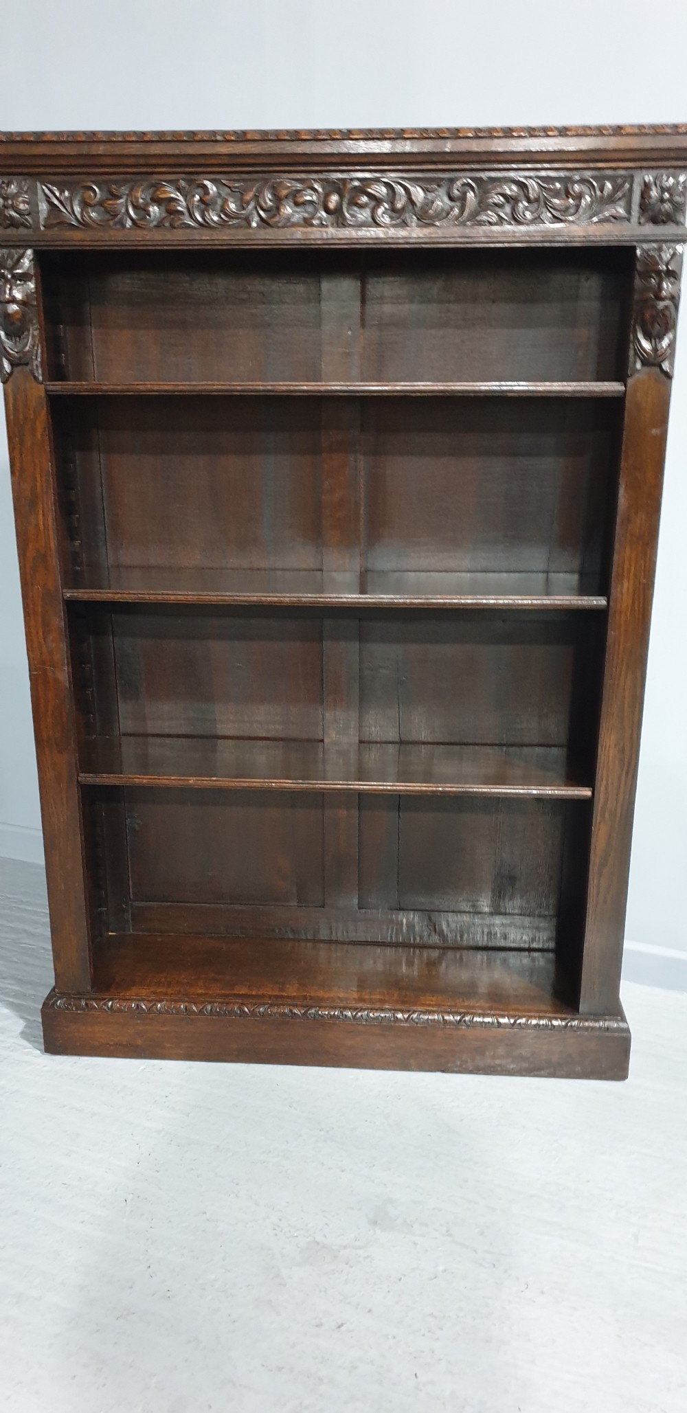 Large Outstanding Open Adjustable Green Man Bookcase View IX