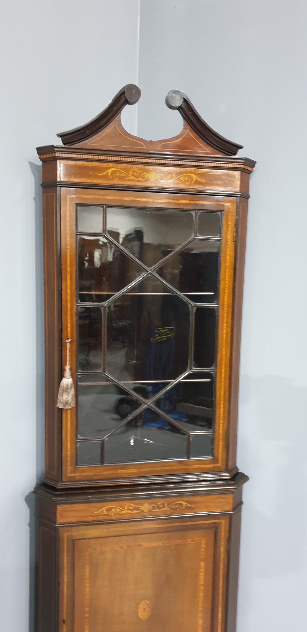 Inlaid Mahogany Corner Cabinet View VII