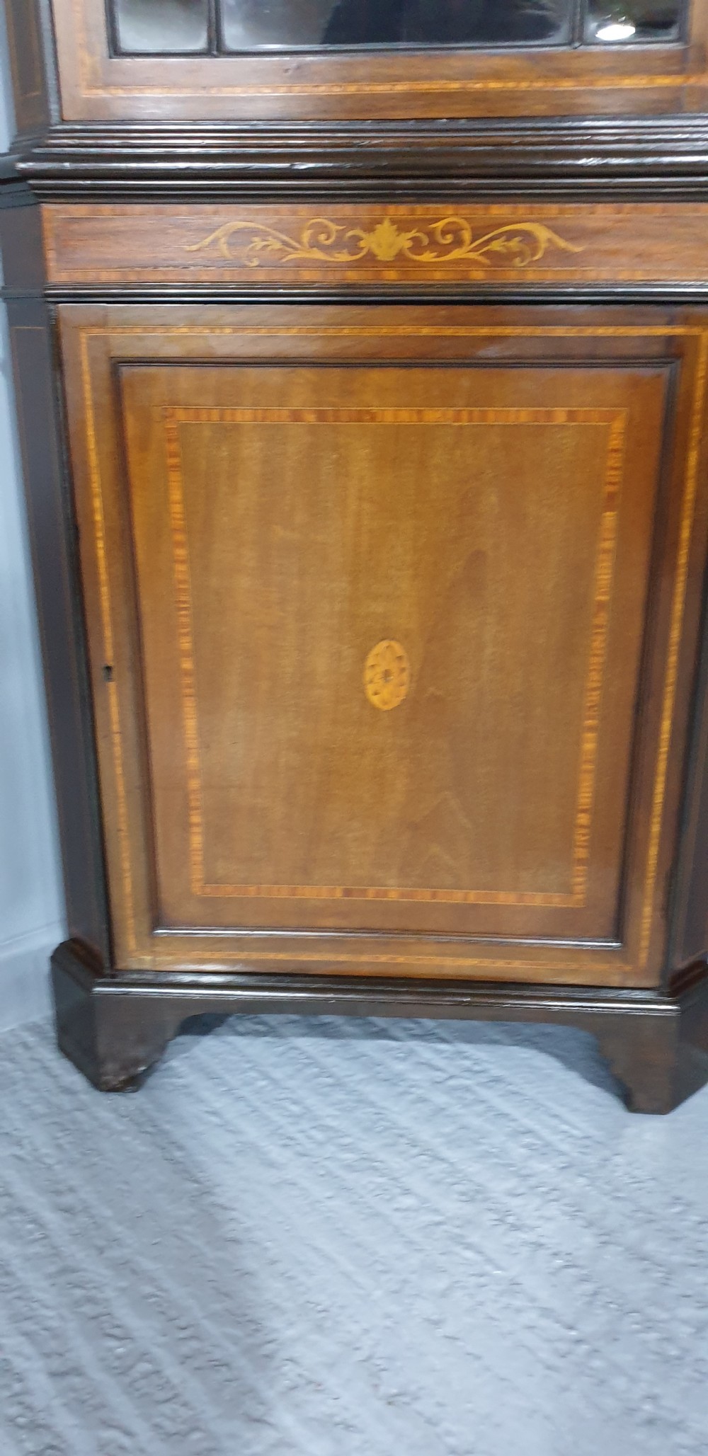 Inlaid Mahogany Corner Cabinet View X