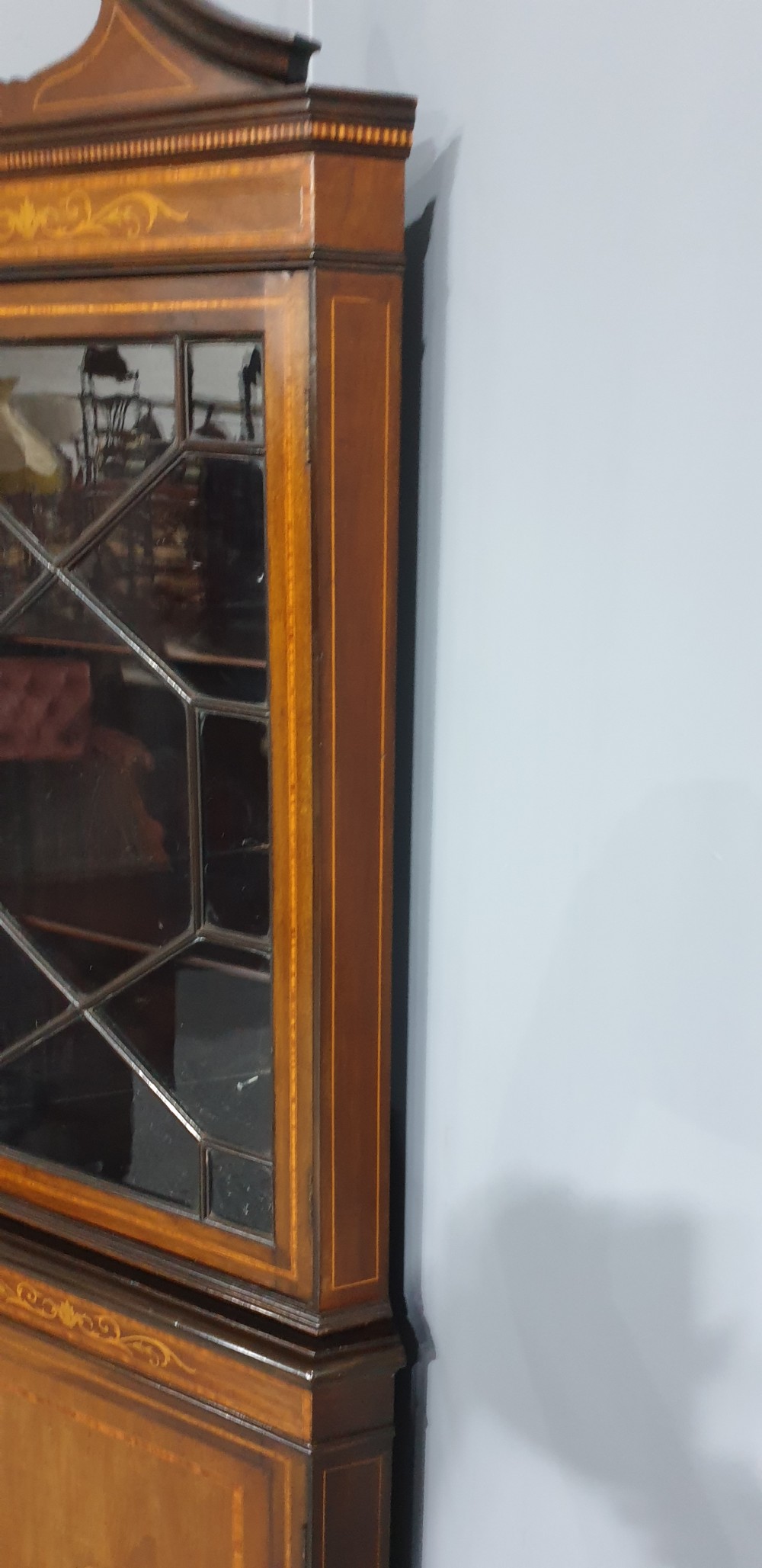 Inlaid Mahogany Corner Cabinet View XI