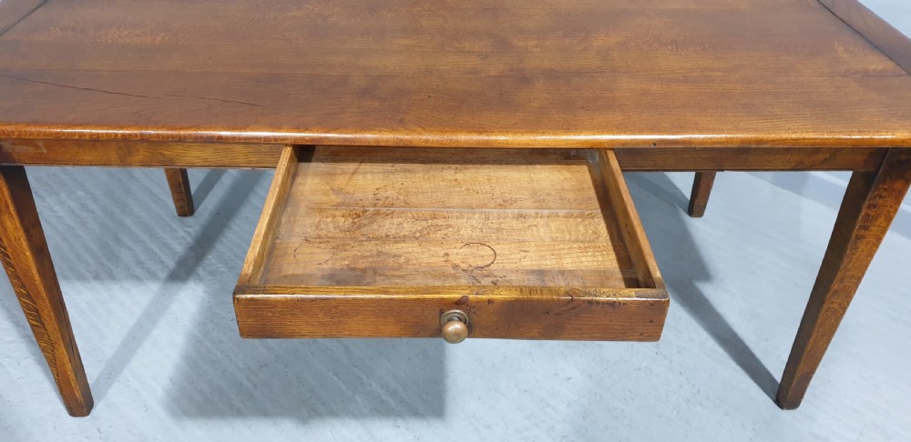 French Oak Plank Kitchen Dining Table View III