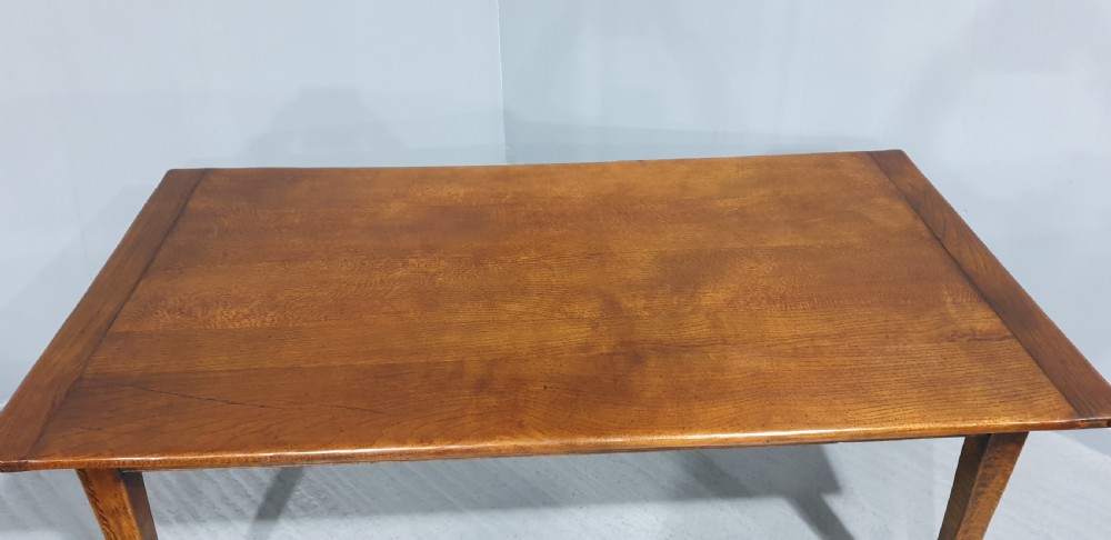 French Oak Plank Kitchen Dining Table View V