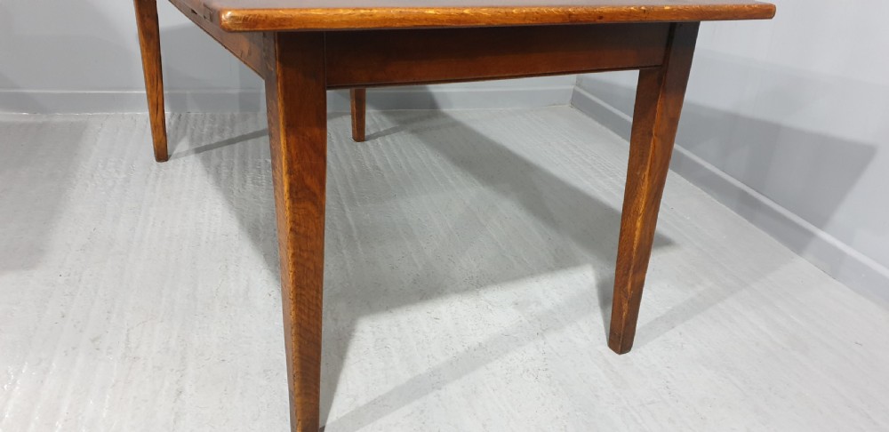 French Oak Plank Kitchen Dining Table View VI