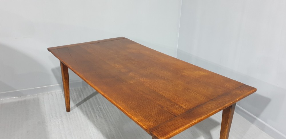 French Oak Plank Kitchen Dining Table View IX