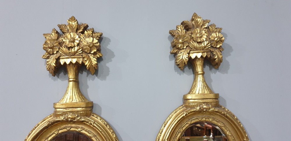 Pair Italian Gilt Girandole Mirrors View III