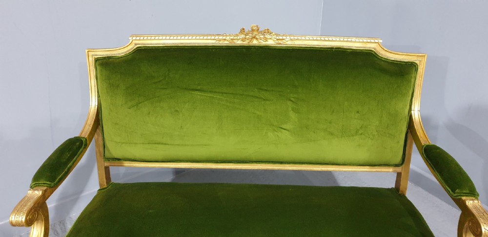 Superb French Gilt Two Seat Sofa View X