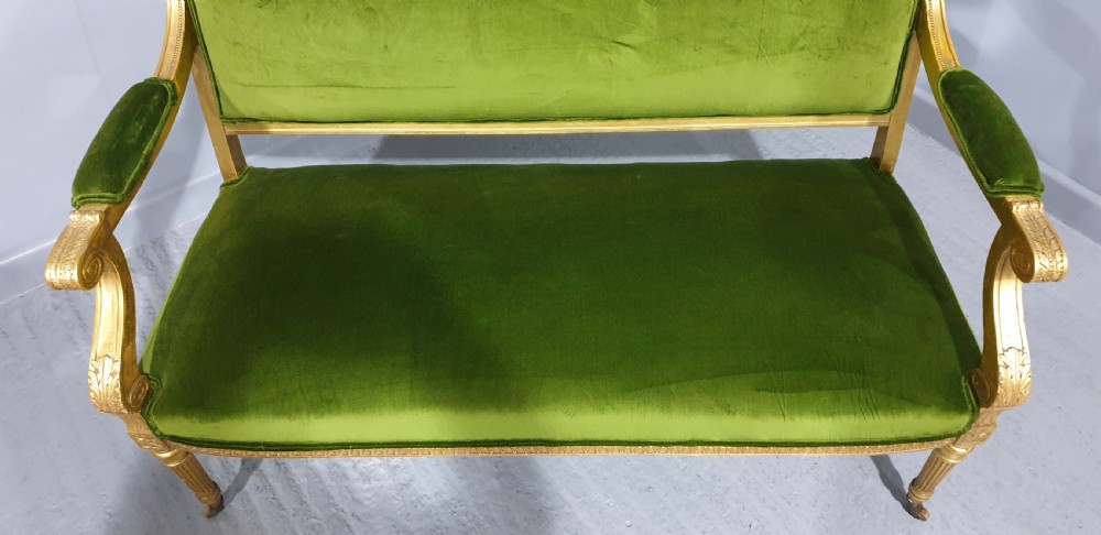 Superb French Gilt Two Seat Sofa View XI