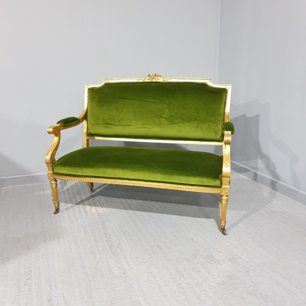 Superb French Gilt Two Seat Sofa