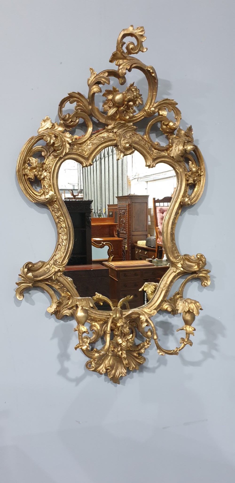 Gilt Rococco French Girondell Mirror View II