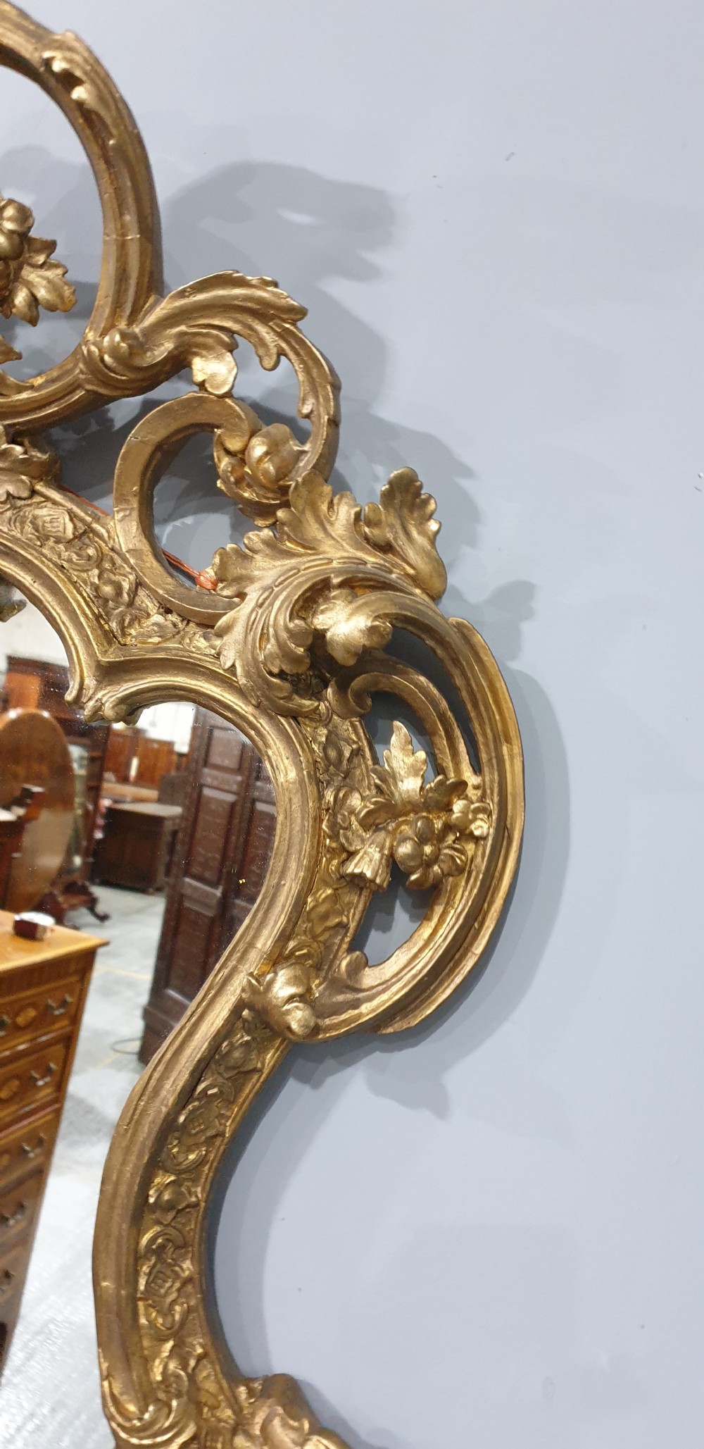 Gilt Rococco French Girondell Mirror View VI