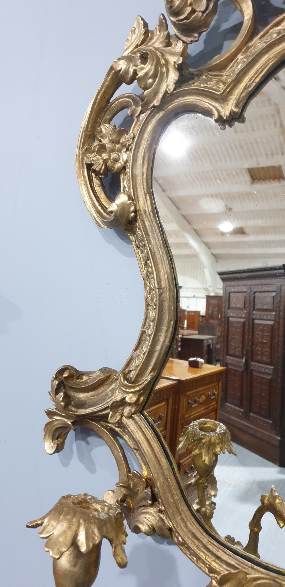 Gilt Rococco French Girondell Mirror View VII