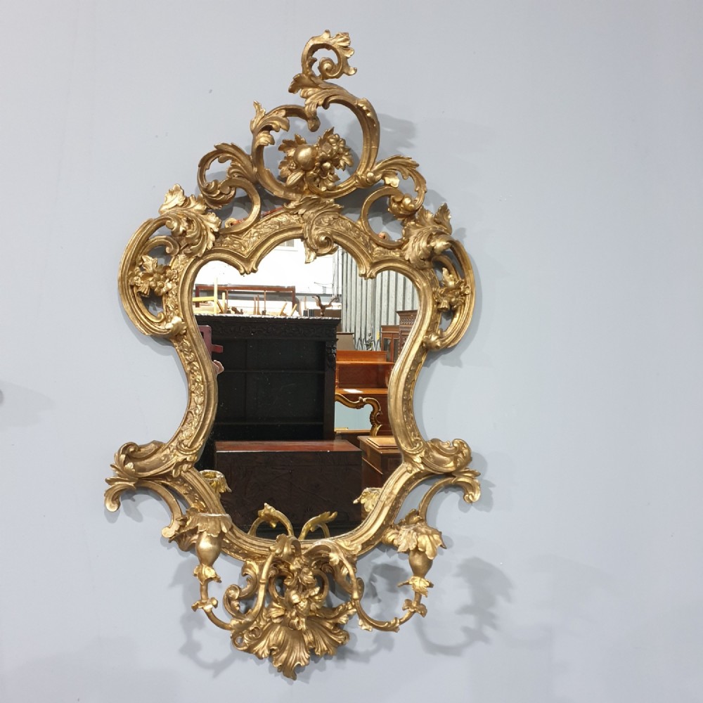 Gilt Rococco French Girondell Mirror