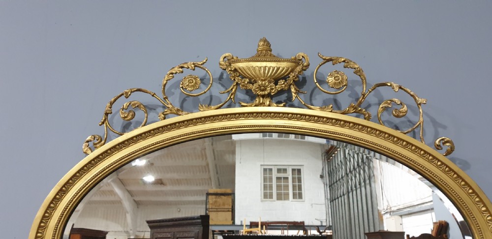 Adams Gilt Oval Wall Mirror View II