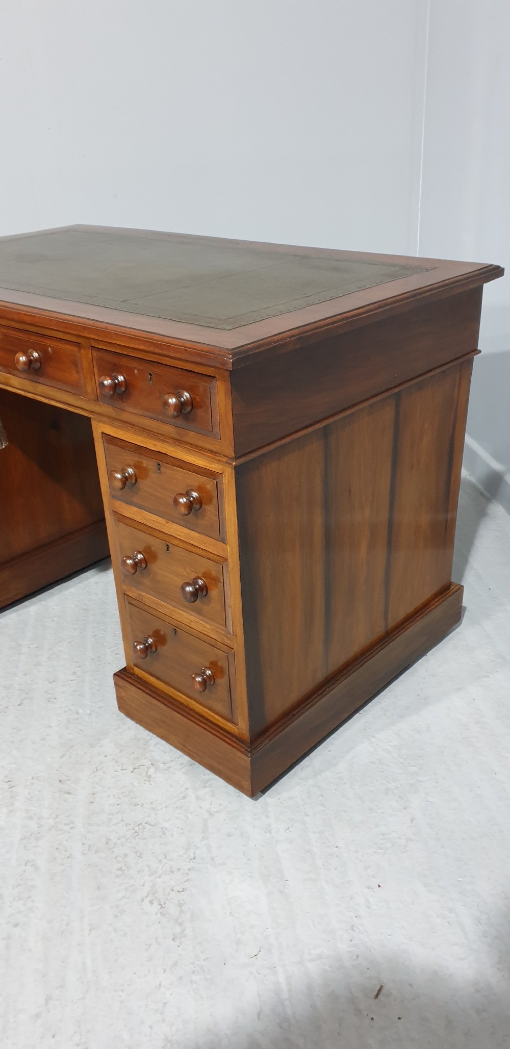 Victorian Walnut Pedestal Desk View III