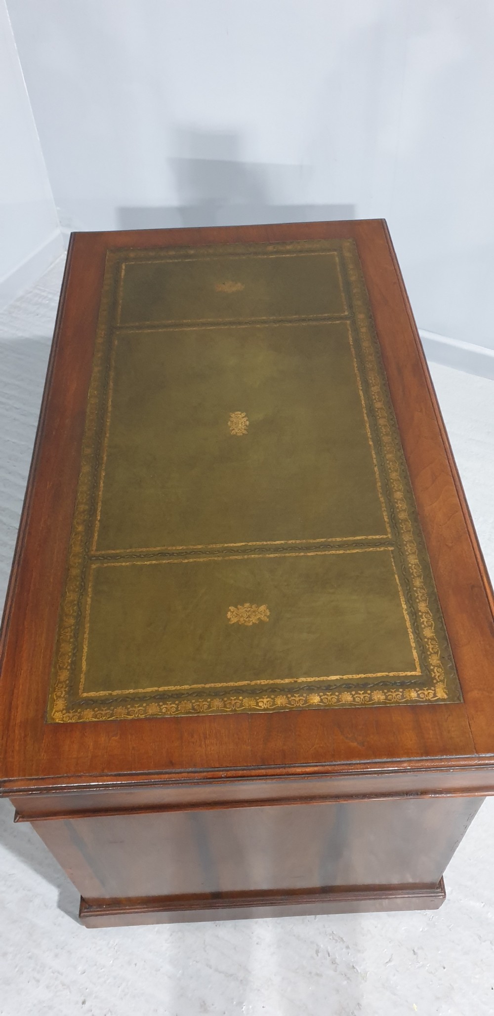 Victorian Walnut Pedestal Desk View VIII