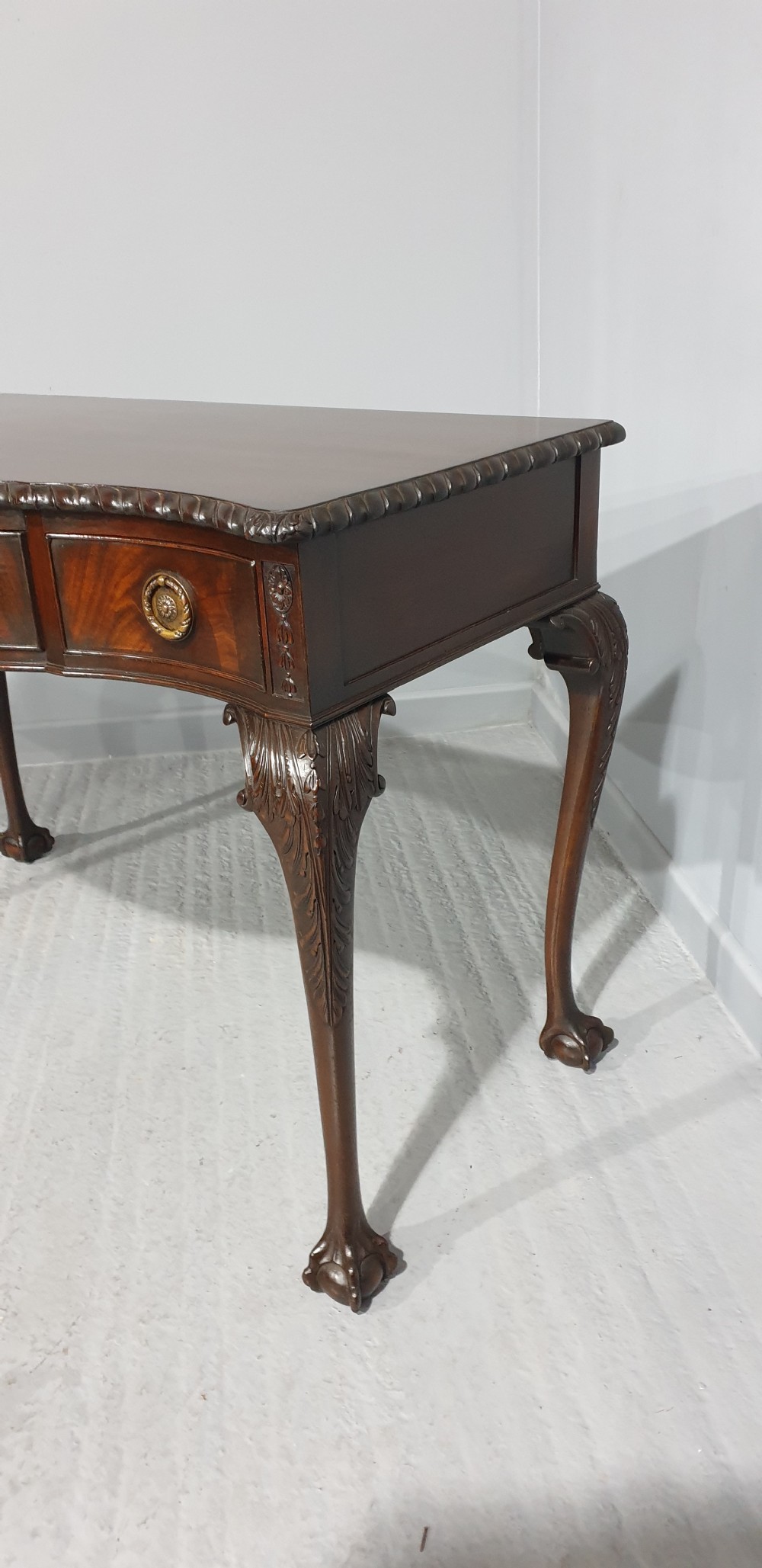 Mahogany Serpentine Side Table View V