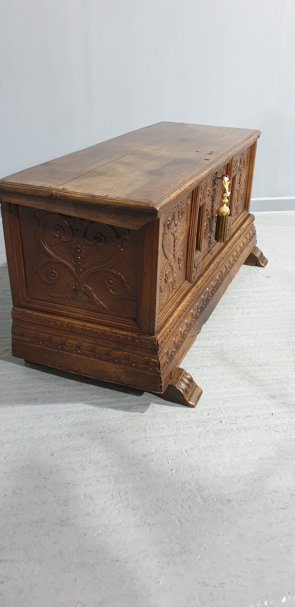 Wonderful Italian Walnut Cassone Coffer View III