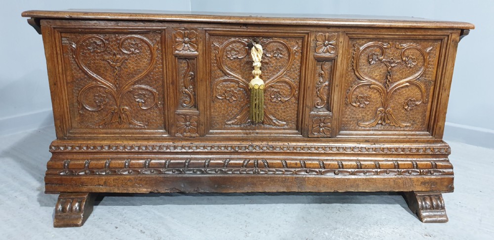 Wonderful Italian Walnut Cassone Coffer View IV