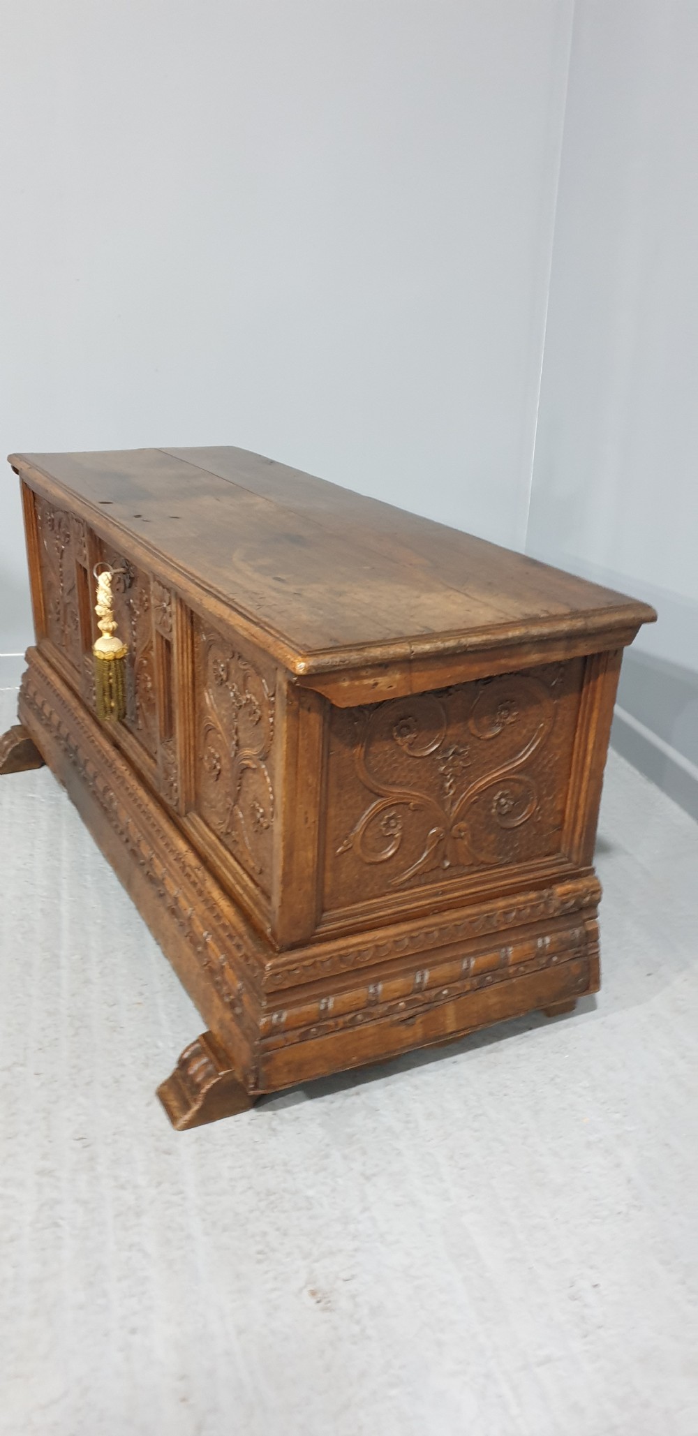 Wonderful Italian Walnut Cassone Coffer View VI
