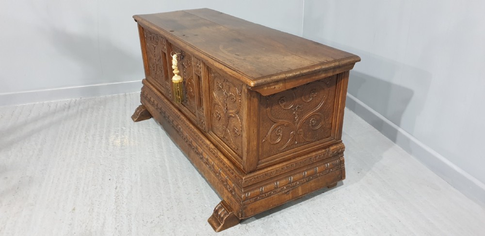 Wonderful Italian Walnut Cassone Coffer View VII