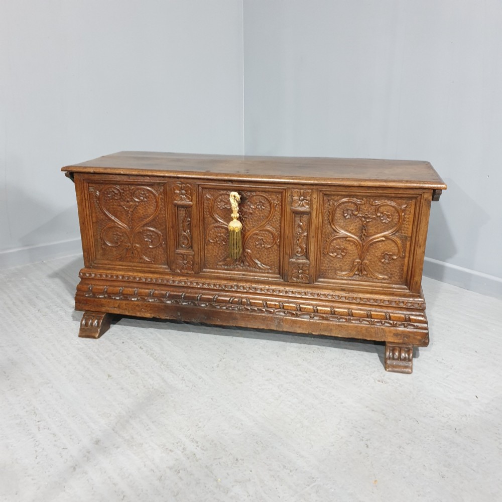 Wonderful Italian Walnut Cassone Coffer