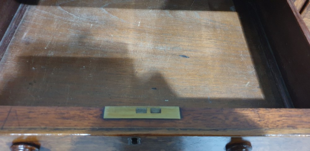 Victorian Golden Oak Writing Desk View VI