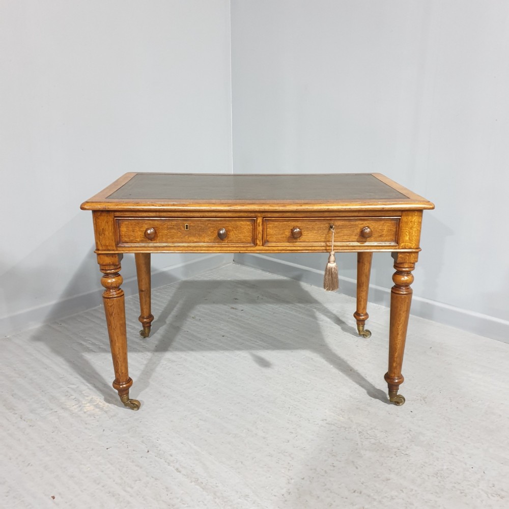 Victorian Golden Oak Writing Desk