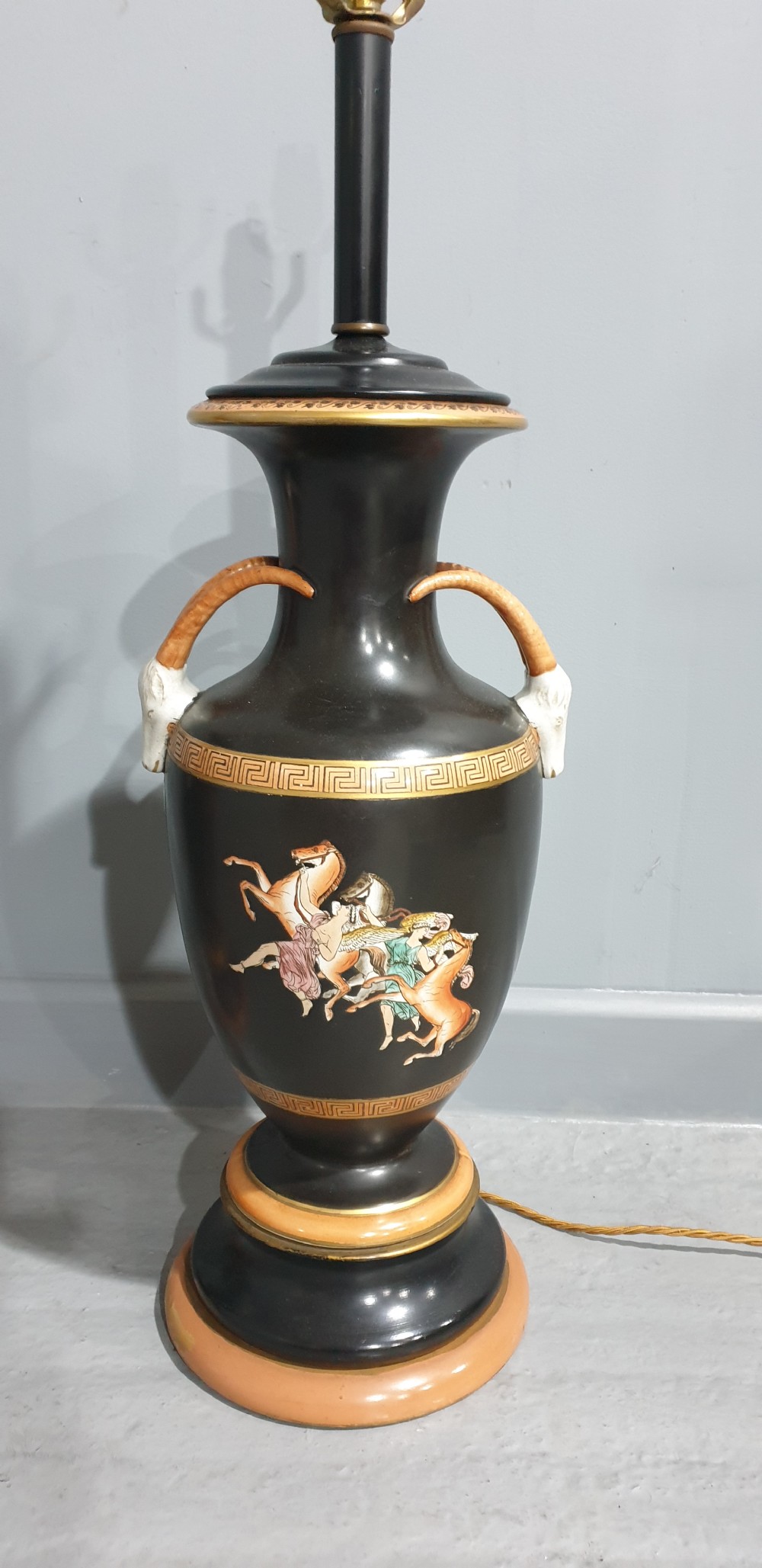 Large Pair Antique Table Lamps View II