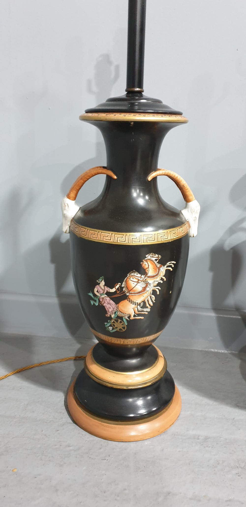 Large Pair Antique Table Lamps View III