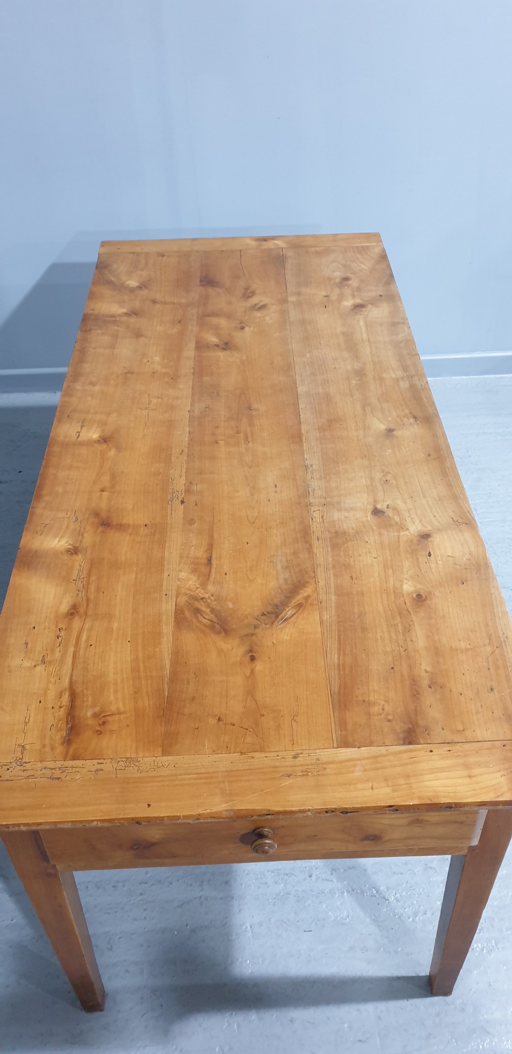 Large French Cherry Farmhouse Kitchen Table View VIII