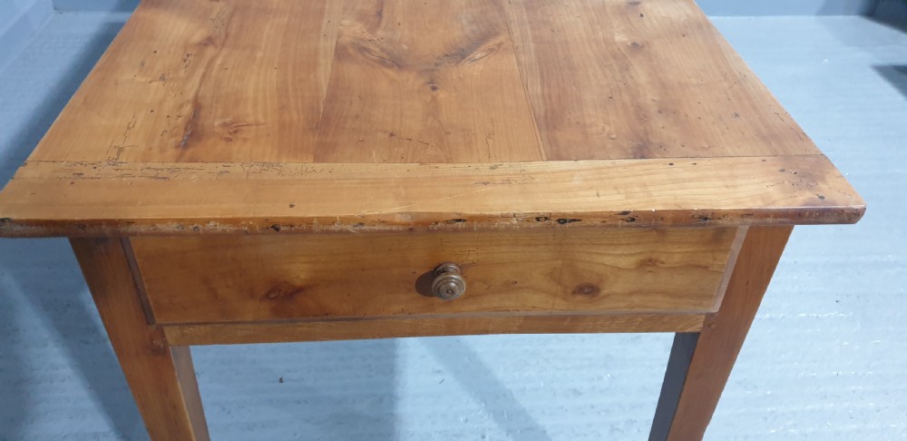 Large French Cherry Farmhouse Kitchen Table View IX