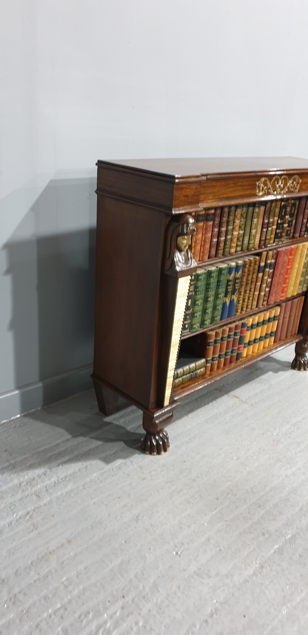 Low Level Mahogany Open Bookcase View V