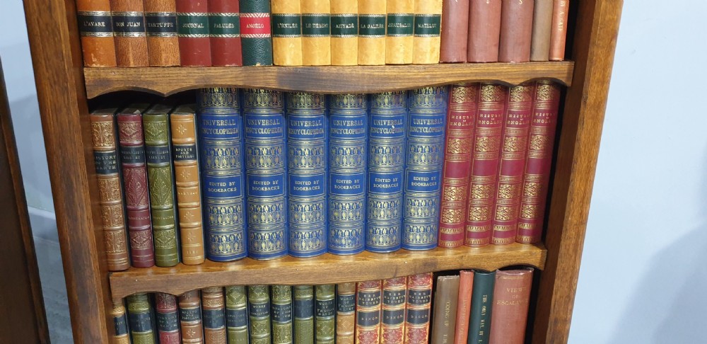 Pair French Oak Open Adjustable Bookcases View VII