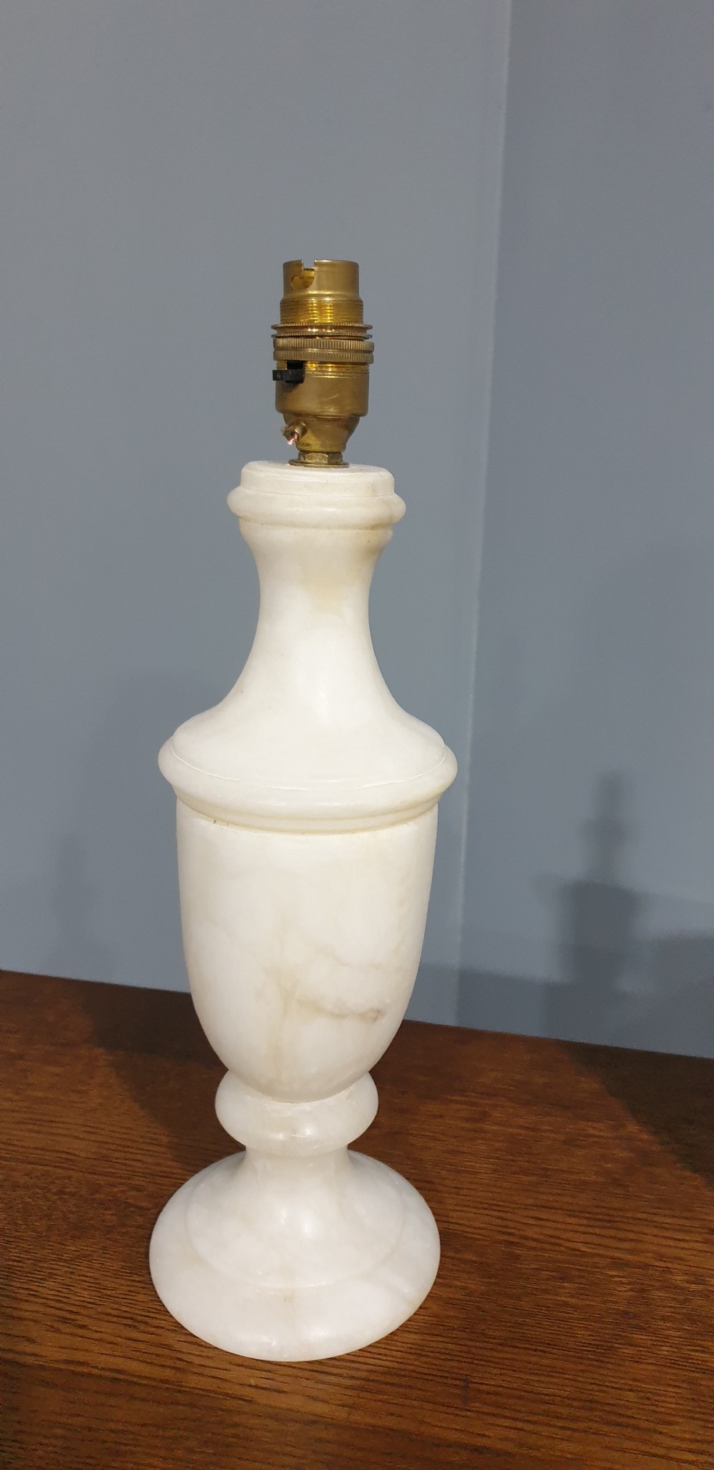 Pair White Marble Table Lamps View III