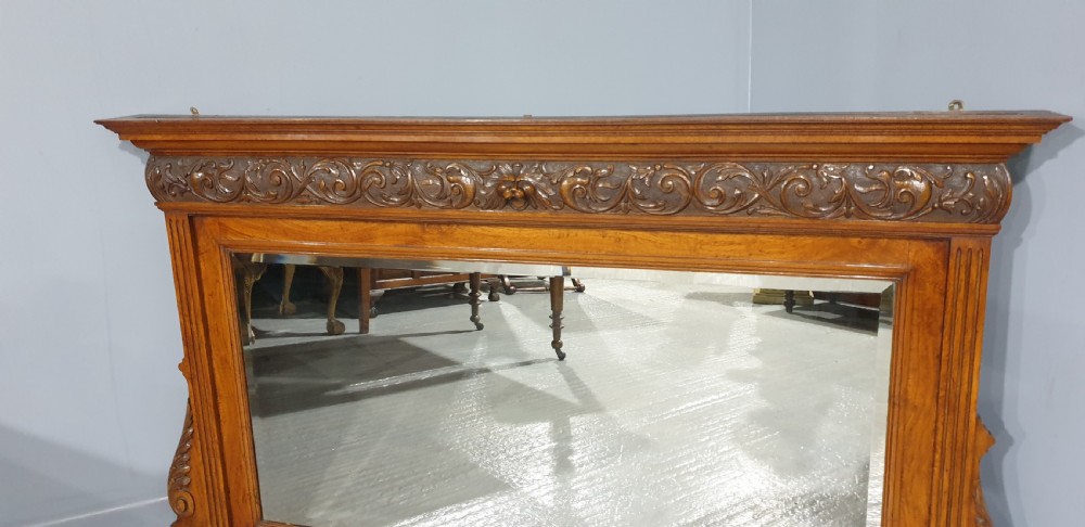 Lovely Pollard Oak Overmantle Mirror View IV