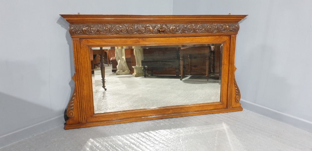 Lovely Pollard Oak Overmantle Mirror View V